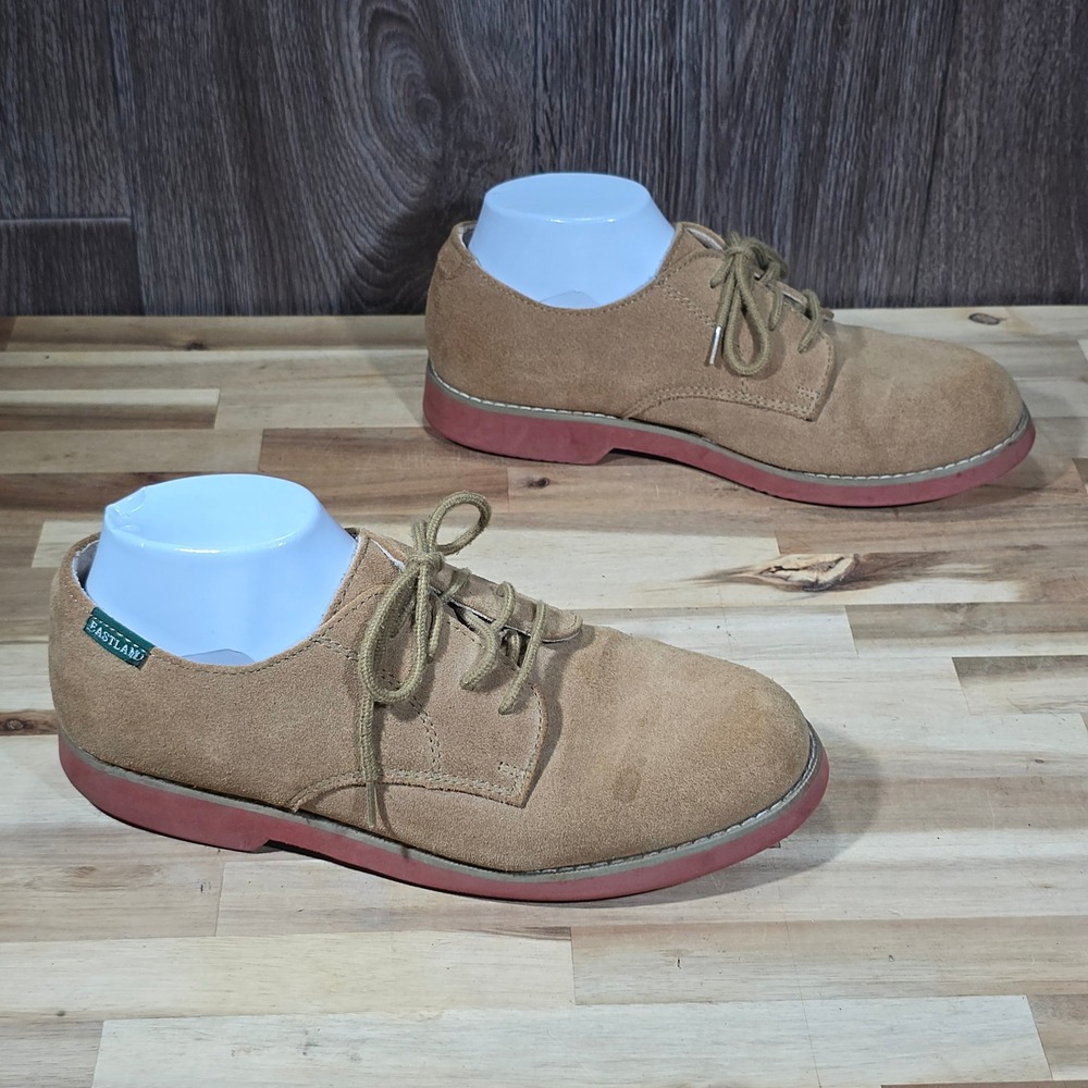 Eastland Buck Women's Oxford Shoes 9M Taupe‎ Tan Suede Red Sole Classic 3900-59